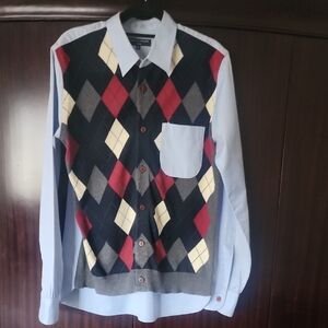 Comme des Garcons Multicolor Argyle Shirt Jacket